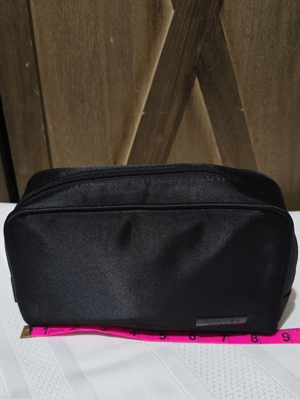 Chanel Parfum Makeup Toiletry Bag Black